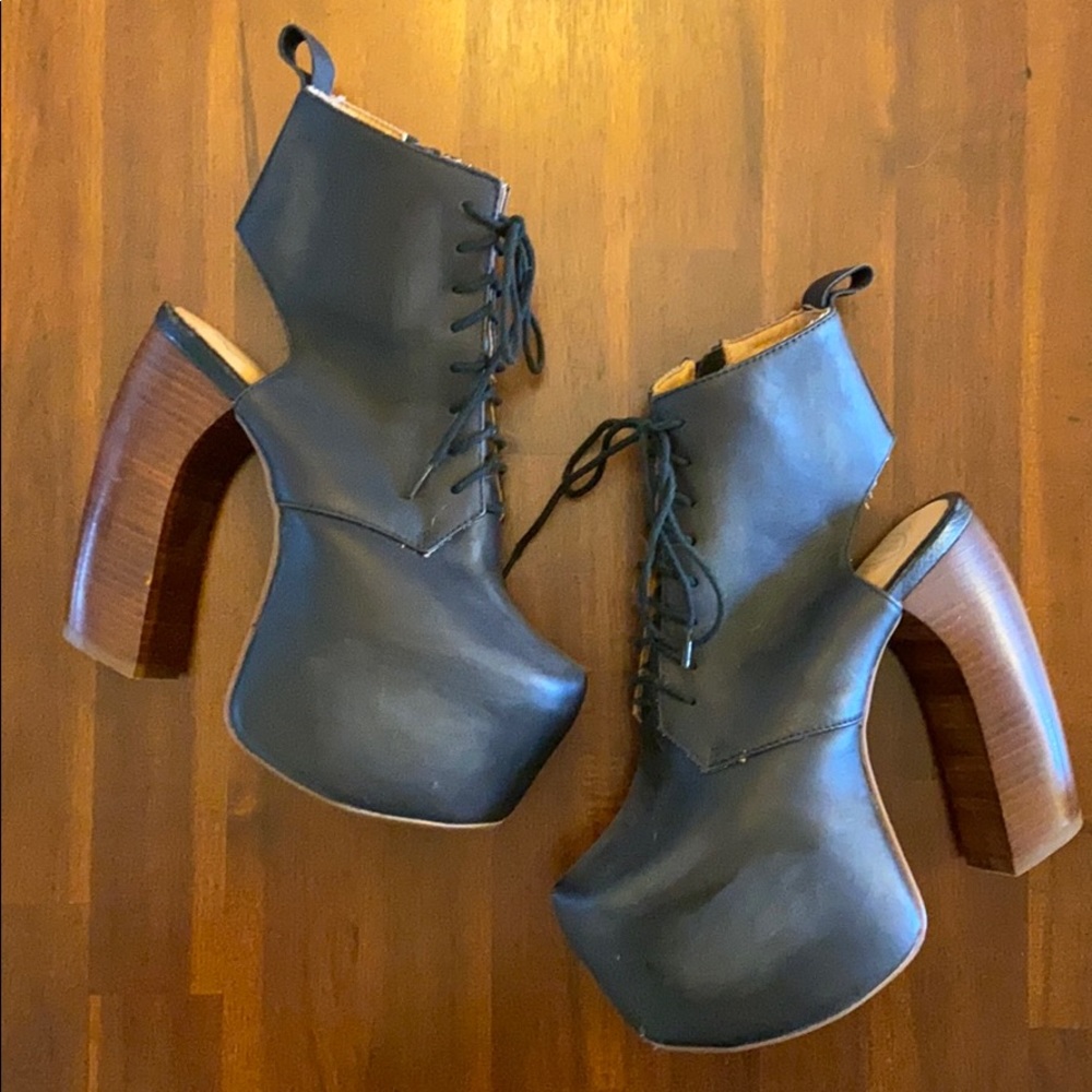 Jeffrey Campbell Black Lana Platforms